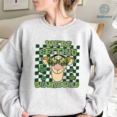 Disney Pooh Tigger St Patrick's Day Bundle, Pooh Patricks Day Png, I Got The Rock, We're Getting Shamrocked, Disneyland Patricks Day Irish Shirt