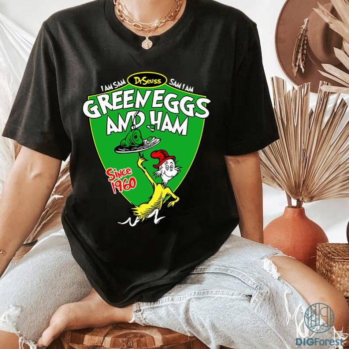 Retro Dr Suess Png, Green eggs and ham Shirt , Cat In The Hat PNG, Dr Suess Hat PNG, Green Eggs And Ham Png, Dr Suess for Teachers Png, Thing Png