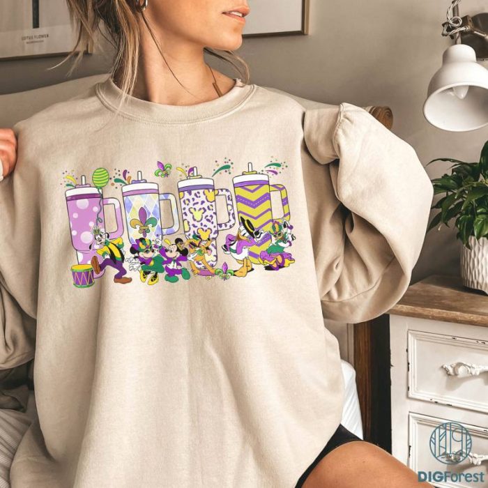 Disney Digital File | Mickey and Friends Mardi Gras Shirt | Obsessive Cup Disorder Png | Happy Mardi Gras Png | Family Festival | Mardi Gras Png