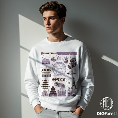 Disney Epcot Center Vintage Style Shirt | Figment Epcot Festival PNG | Magic Kingdom Sublimation Tee