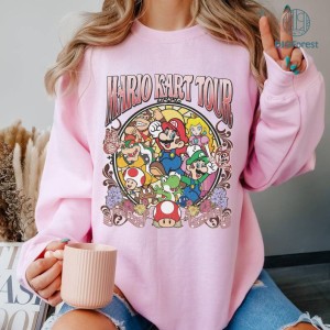 Vintage Mario Kart Tour Shirt | Super Mario Princess Shirt | Mario Kart Road Trip Shirt | Super Mario Birthday Tshirt | Video Games Shirt