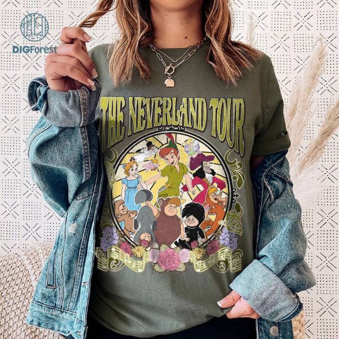 Disney Peter Pan Neverland Shirt, Retro Peter Pan Wendy Tinkerbell Shirt, Disneyland Shirt, Peter Pan Neverland Tour Shirt, Tinkerbell Neverland