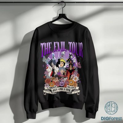 Vintage Disney Villains Shirt | The Evil Tour Floral Tee | Maleficent Ursula Cruella Shirt | Disney Villains Characters Shirt