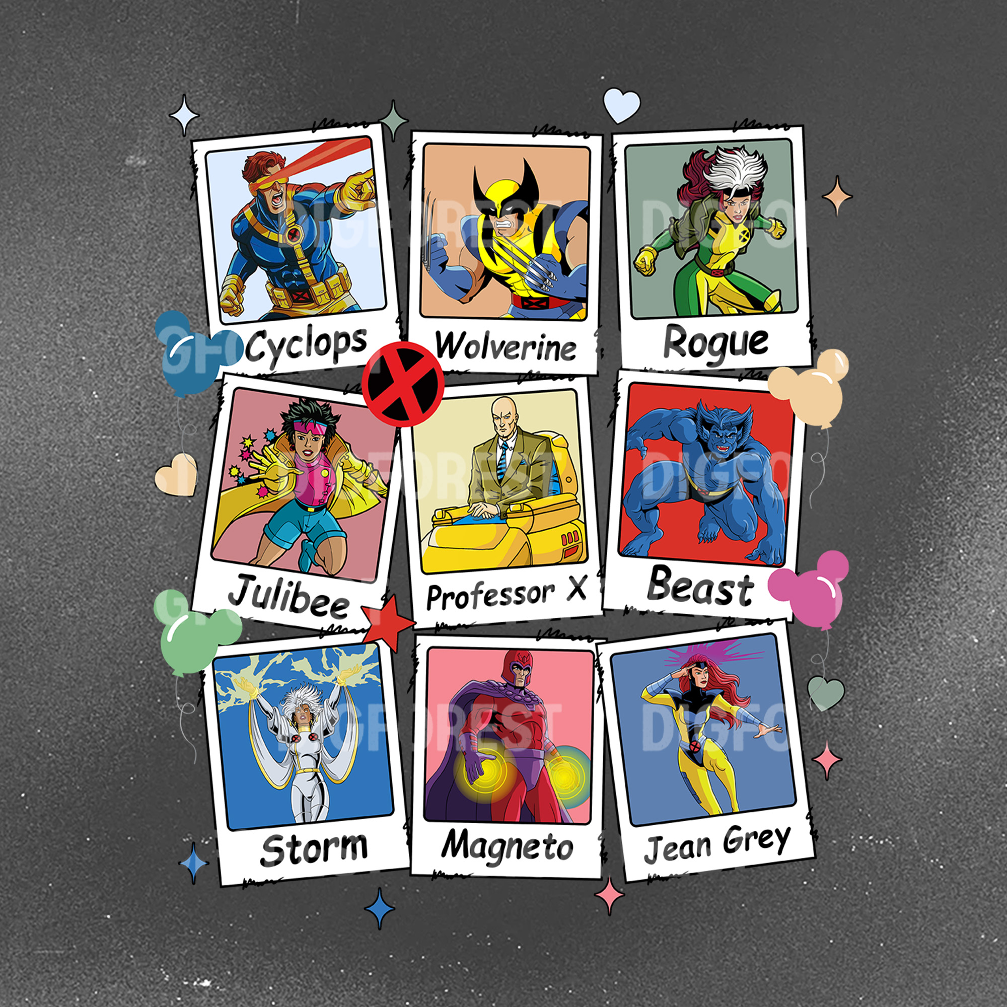 X-men Polaroid Portrait Shirt, Storm Jean Grey Wolverine Cyclops Shirt, X-men Shirt, Superhero Shirt, Birthday Gifts X-men Polaroid Portrait Shirt, Storm Jean Grey Wolverine Cyclops Shirt, X-men Shirt, Superhero Shirt, Birthday Gifts