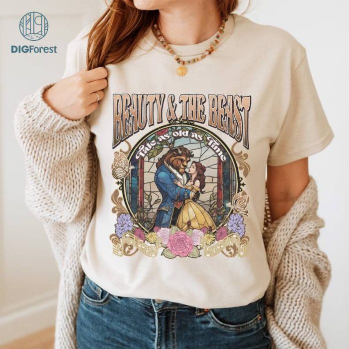 Vintage Disney Beauty and The Beast Shirt | Tale As Old As Time | Belle Princess Shirt | Disneyland Princess Shirt | Couple Matching Shirt