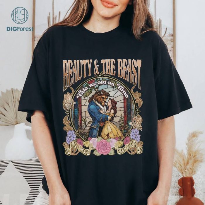 Vintage Disney Beauty and The Beast Shirt | Tale As Old As Time | Belle Princess Shirt | Disneyland Princess Shirt | Couple Matching Shirt