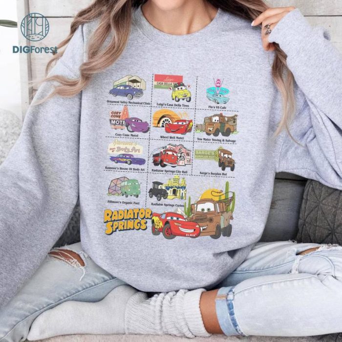 Disney Cars of Radiator Springs Shirt | Lightning Mcqueen Cars Movie Shirt | Disneyland Cars Shirt | Family Vacation 2024 Shirt