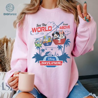 Disney Mickey And Friends Skyliner Sweatshirt, See The World From Above, Disneytrip Shirt, Family Trip 2024 Shirt, Mickey Minnie Goofy Pluto Disney Mickey And Friends Skyliner Sweatshirt, See The World From Above, Disneytrip Shirt, Family Trip 2024 Shirt, Mickey Minnie Goofy Pluto