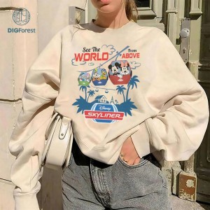 Disney Mickey And Friends Skyliner Sweatshirt, See The World From Above, Disneytrip Shirt, Family Trip 2024 Shirt, Mickey Minnie Goofy Pluto