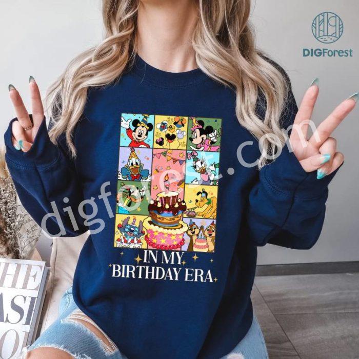 Disneyland In My Birthday Era PNG, Mickey and Friends Birthday Party Shirt, Best Birthday Ever, Disneyland Birthday Family Shirt