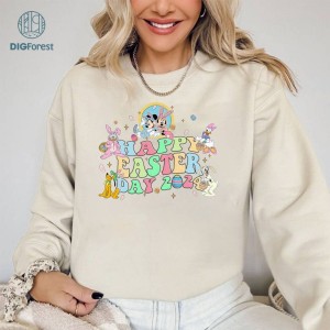 Funny Mickey And Friends Happy Easter Day Shirt, Disney Mouse And Friends Easter Png, Happy Easter Png, Disney Easter Day 2024, Funny Easter Png, Bunny Png Digital Download