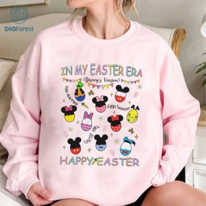 Disney Mickey and Friends In My Easter Era PNG, Disneyland Easter Eggs Sweatshirt, Happy Easter Day Shirt, Easter Mickey Bunny Shirt