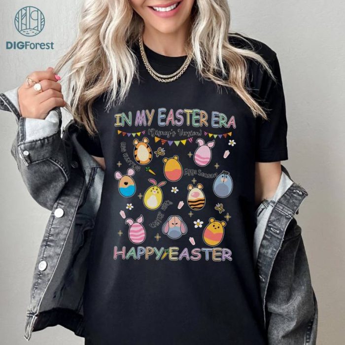 Disney Pooh and Friends In My Easter Era PNG, Disneyland Easter Eggs Sweatshirt, Happy Easter Day Shirt, Easter Mickey Bunny Shirt