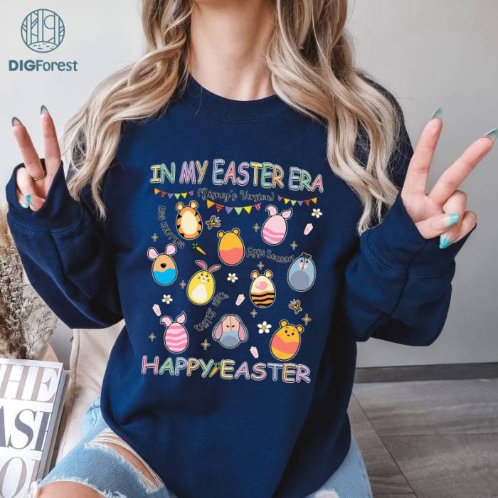 Disney Pooh and Friends In My Easter Era PNG, Disneyland Easter Eggs Sweatshirt, Happy Easter Day Shirt, Easter Mickey Bunny Shirt