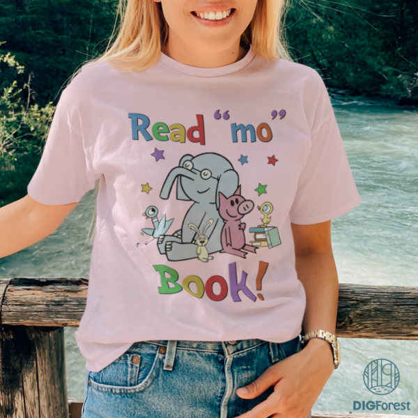 Read More Book Elephant And Piggie Shirt, Funny Piggie Elephant, Pigeon Friends Png, Librarian Teacher, Book Lover Gift, Good Day To Read Png