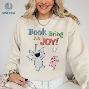 Books Bring Me Joy Shirt, Read More Books Png, Piggie Elephant Pigeons Png, Gifts For Book Lovers Bookworm Book Nerd Teacher