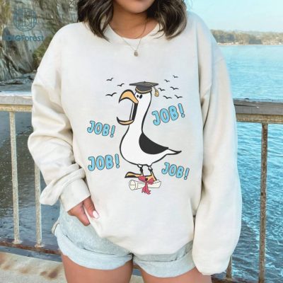 Disney Finding Nemo Seagull Graduation Finding A Job Shirt, Dory Shirt, Graduated 2024 Shirt, Senior Class Of 2024 Shirt, Graduation Gifts