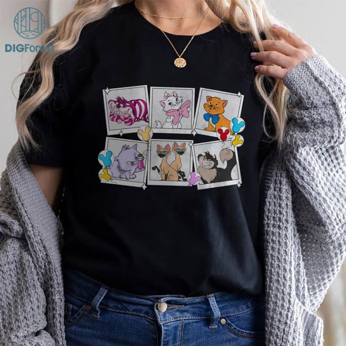 Disney The Aristocats Characters Shirt | Magic Kingdom Aristocats Shirt | Meowy Shirt | Marie Berlioz Aristocats Party | Cat Lovers Gift