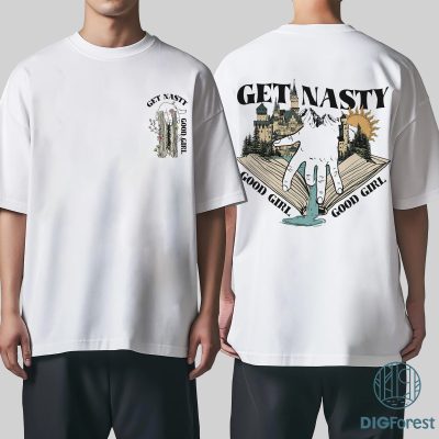 Get Nasty Good Girl Shirt – Dark Romance BookTok Tee | Russ Book Lover Shirt