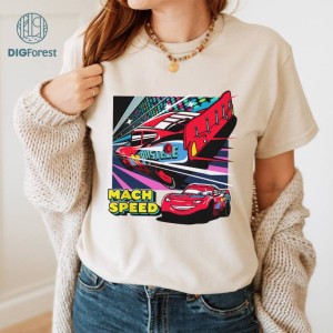 Disney Vintage Cars Mach Speed Shirt, Lightning McQueen Racing Shirt, Pixar Cars Shirt, Lightning Mcqueen 95 Tee, Disneyland Birthday Shirt