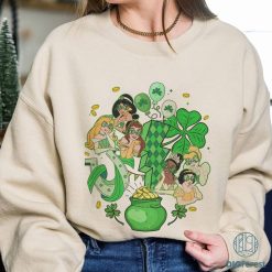 Disney Princess St Patricks Day T-Shirt, Disney Princess Shamrock PNG, Saint Patrick’s Day Family Matching Shirt, Saint Patrick's Disney
