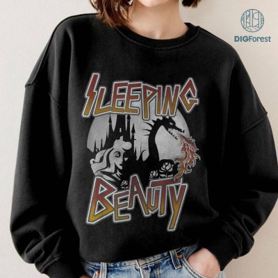 Disney Sleeping Beauty Rock n Roll Style Shirt Download | Sleeping Beauty Sublimation Download | Princess Clipart | Aurora PNG | Instant Download