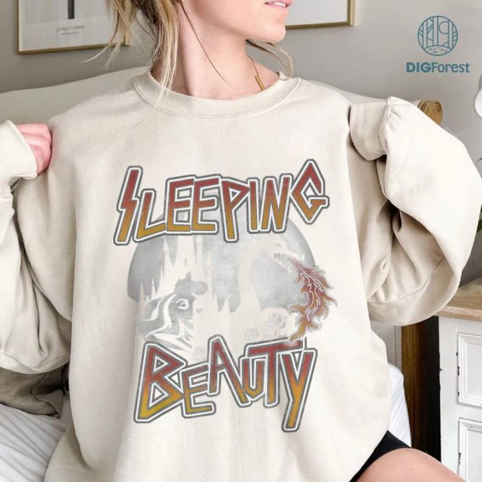 Disney Sleeping Beauty Rock n Roll Style Shirt Download | Sleeping Beauty Sublimation Download | Princess Clipart | Aurora PNG | Instant Download