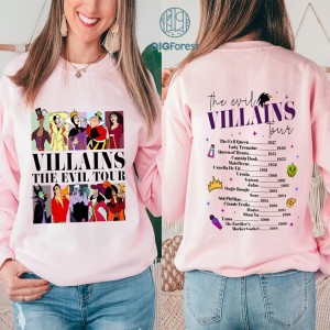 Disney Villains Eras Style Digital Design, Villains Evil Tour Shirt, Eras Tour Midnights, Villains Princess, Villains Evil Eras Tour Instant Download