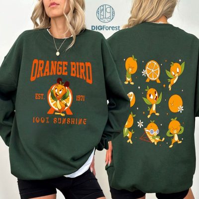 Disney Vintage Orange Bird Est.1971 PNG, Orange Bird Shirt, 100% Sunshine Shirt, Disneyland Orange Bird Shirt, Epcot Flower Garden Festival Shirt