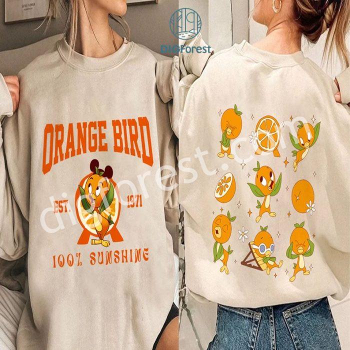 Disney Vintage Orange Bird Est.1971 PNG, Orange Bird Shirt, 100% Sunshine Shirt, Disneyland Orange Bird Shirt, Epcot Flower Garden Festival Shirt