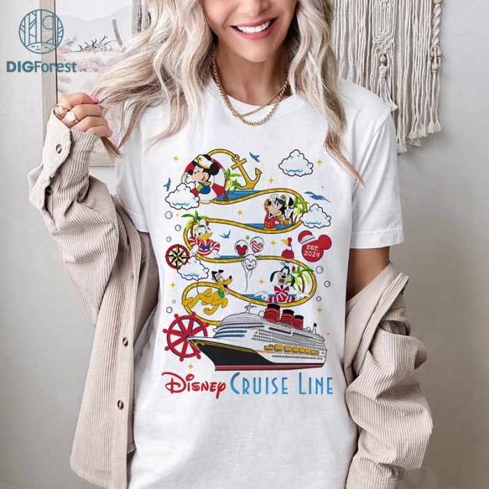 Mickey and Friends Cruise Line 2024 PNG, Mickey Minnie Donald Daisy Goofy Pluto Shirt, Disneytrip Cruise Line Shirt, Vacation Trip Shirt