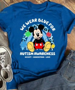 Disney Mickey Mouse Autism Shirt | Mickey We Wear Blue For Autism Awareness | Disneyland Autism Shirt | Autism Kids Shirt | Autism Support Shirt