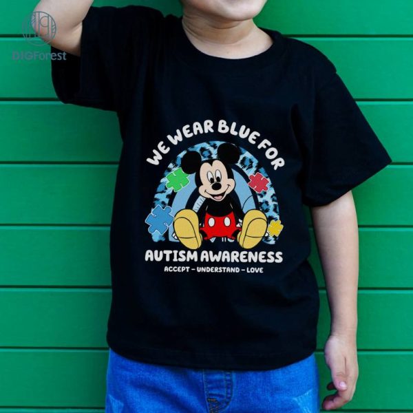 Disney Mickey Mouse Autism Shirt | Mickey We Wear Blue For Autism Awareness | Disneyland Autism Shirt | Autism Kids Shirt | Autism Support Shirt