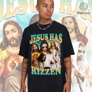 Jesus Has Rizzen PNG, Vintage God Christian Shirt Christian Sweatshirt, Easter Jesus Shirt Jesus Basketball Shirt Jesus Playing Basketball Shirt