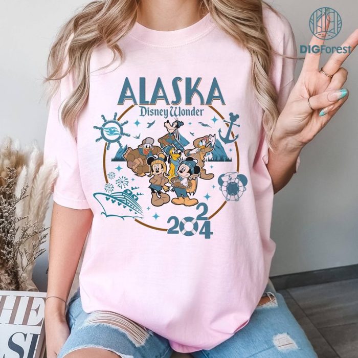Disney Vintage Mickey and Friends Alaska Cruise 2024 shirt | Mickey Cruise Line shirt, Family Matching Cruise Vacation shirt