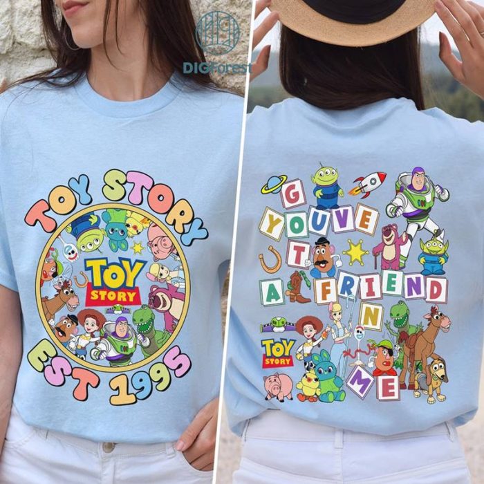 Disney Vintage Toy Story EST 1995 PNG, You've Got A Friend In Me Shirt, Toy Story Land Shirt, Disneyland Shirt, Disneyworld Shirts