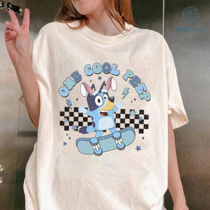 Bluey Easter One Cool Peep Shirt, Easter Bluey Shirt, Kids Easter TShirt, Bluey Easter Bunny Tee, Happy Easter Shirts, Bluey Easter Gift