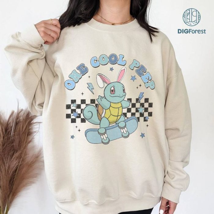 Squirtle One Cool Peep Easter Day Shirt | Pokemon Easter Happy Day Shirt | Anime Easter Family Shirt | Disneyland Trip