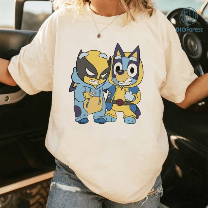 Bluey Wolverine Shirt, Bluey X-Men Wolverine Shirt, Bluey Wolverine Deadpool 3 Shirt, Bluey Superhero T-Shirt, Bluey Bingo Shirt