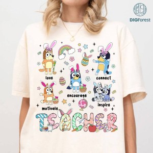 Bluey Teacher Easter Shirt, Bluey Bingo Teacher Shirt, Teacher Crew Easter Shirt, Happy Easter Day Teacher Shirt, Teacher Easter Gift
