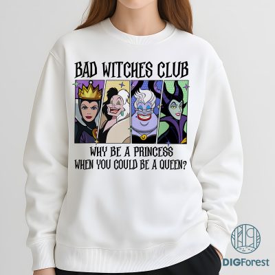 Disneyland Villains T-Shirt - Bad Witches Club Tee, Maleficent Outfit, Evil Queen Shirt, Ursula Cruella Graphic Apparel