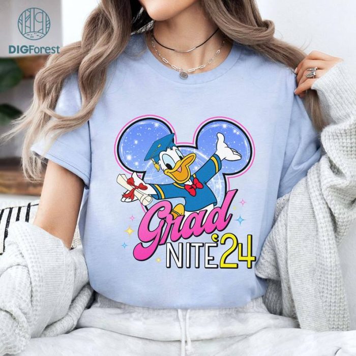 Disney Mickey and Friends Grad Nite 2024 Png, Disneyland Grad Trip Png, Class Of 2024, Graduate Png, Mickey Minnie Graduation Png, Digital Download