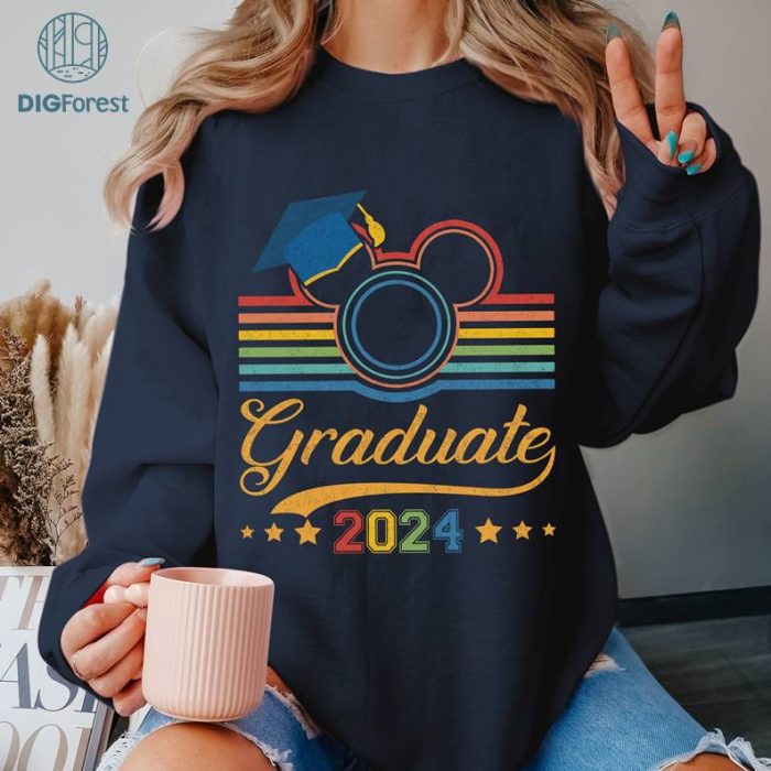 Disney Mickey Graduate 2024 Png, Disneyland Graduation Png, Class of 2024, Disneyland Family, Disneyworld Png, Graduation Party, Digital Download