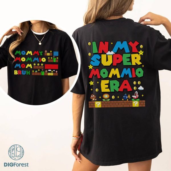 Super Mommio Mother's Day PNG| Super Mommio Shirt | Super Mario Mothers Day T-Shirt | Mario Mom Shirt | Super Mario Gifts for Mom