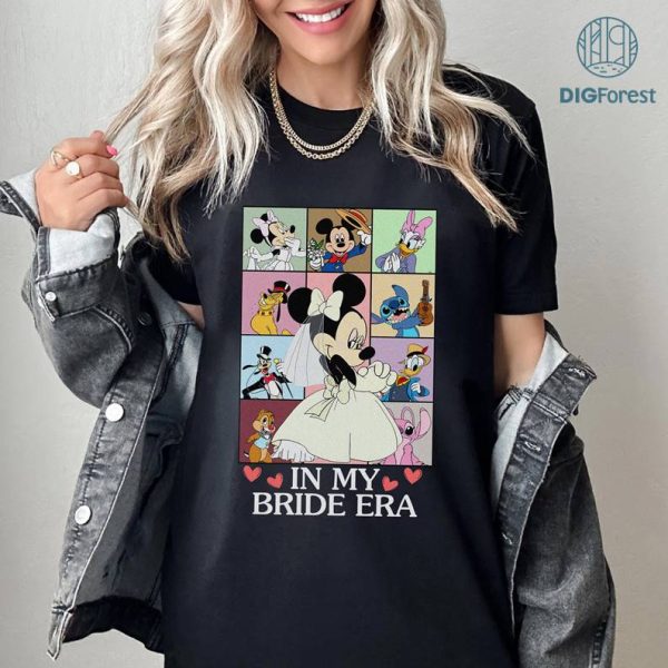 Disney Vintage Minnie In My Bride Era PNG | Mickey and Friends Shirt | Bachelorette Party Shirt | Disneyland Bachelorette | Bride Era Shirt