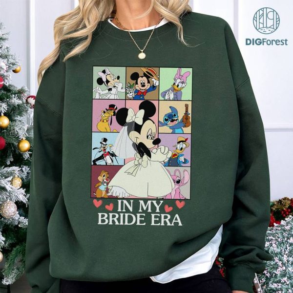 Disney Vintage Minnie In My Bride Era PNG | Mickey and Friends Shirt | Bachelorette Party Shirt | Disneyland Bachelorette | Bride Era Shirt