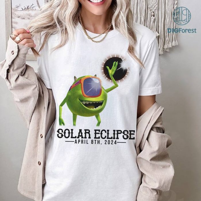 Disney Monster Total Solar Eclipse PNG, Monster Shirt, Totality Shirt, Solar Eclipse 2024 Shirt, April 8Th 2024, Moon Astronomy Shirt