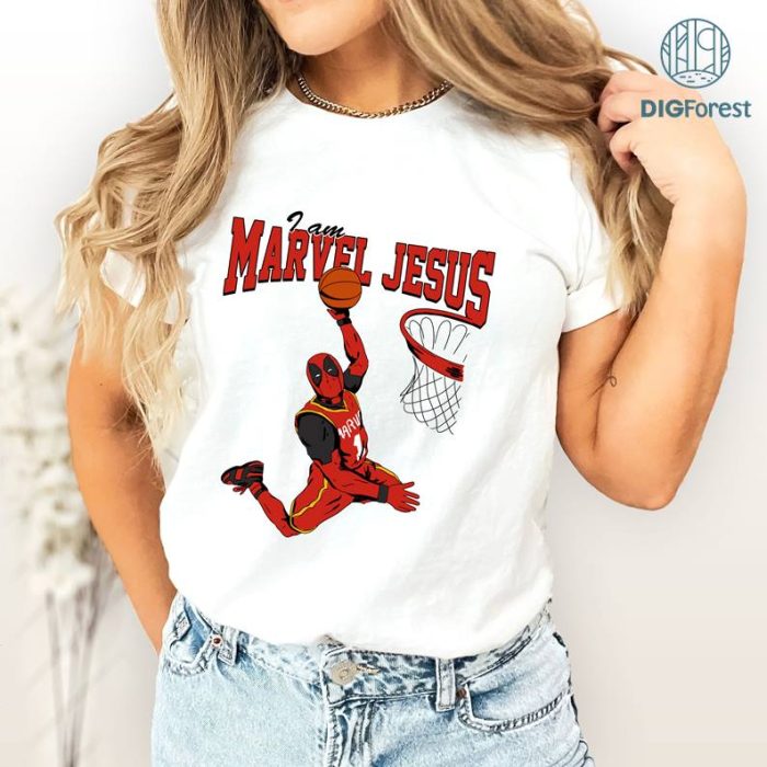 Deadpool I Am Marvel Jesus Shirt | Deadpool Jesus He Is Rizzin PNG | Deadpool 3 Shirt | Deadpool Wade Wilson Shirt | Deadpool Wolverine Shirt