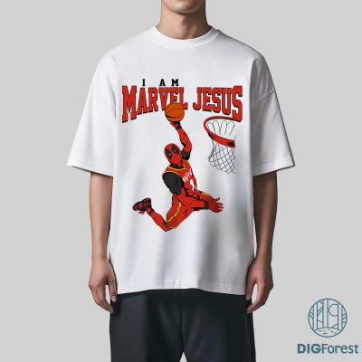 Deadpool I Am Marvel Jesus Shirt | Deadpool Jesus He Is Rizzin PNG | Deadpool 3 Shirt | Deadpool Wade Wilson Shirt | Deadpool Wolverine Shirt