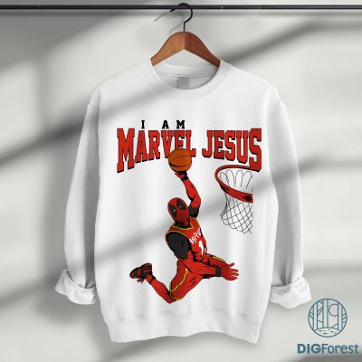 Deadpool I Am Marvel Jesus Shirt | Deadpool Jesus He Is Rizzin PNG | Deadpool 3 Shirt | Deadpool Wade Wilson Shirt | Deadpool Wolverine Shirt